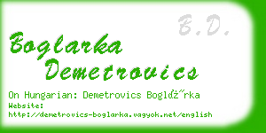 boglarka demetrovics business card